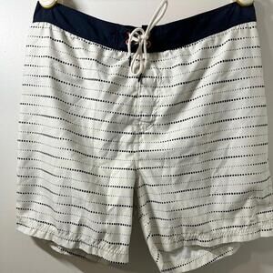 Nautica stripped white/black Men’s swim trunks‎ size XL